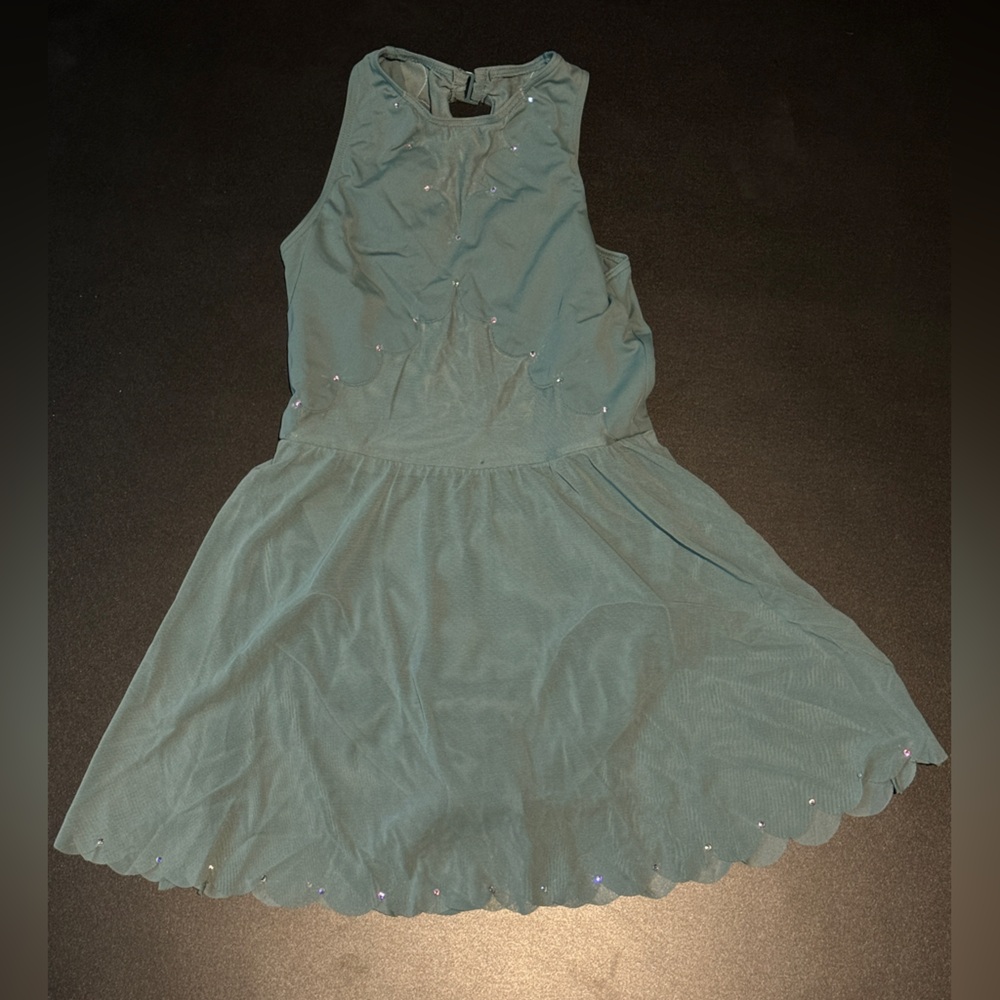 Balera lyrical costume with stones - Medium Child - sage green